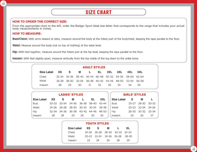 Russell Athletic Shorts Size Chart